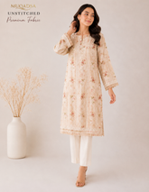 Premium Embroidered Unstitched Lawn Fabric (Shirt Only)