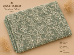 Pearl Embellished Net Shirt Unstitched