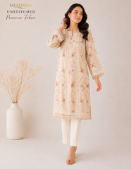 Premium Embroidered Unstitched Lawn Fabric (Shirt Only)