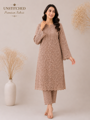 Pearl Embellished Net Shirt Unstitched