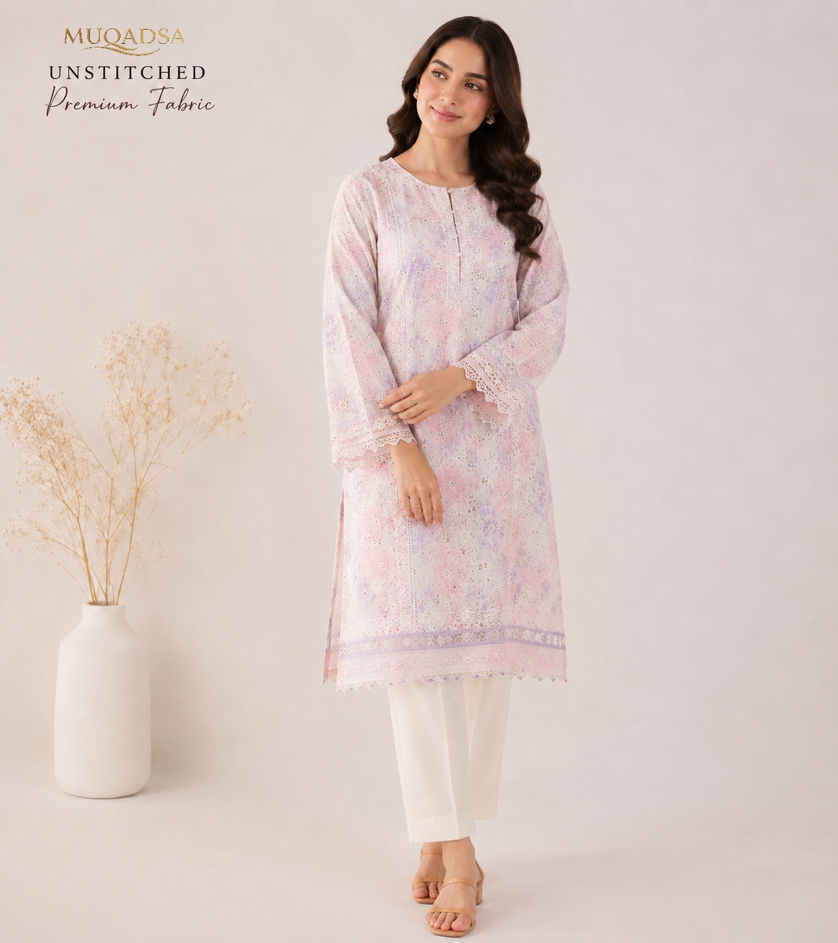 Premium Embroidered Unstitched Lawn Fabric (Shirt Only)