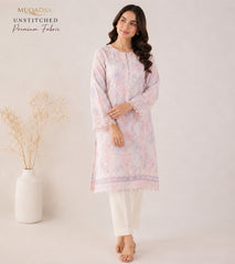 Premium Embroidered Unstitched Lawn Fabric (Shirt Only)