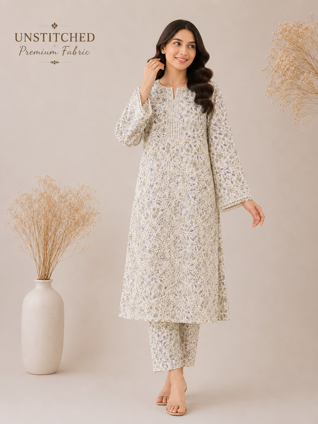 Premium Chikankari Lawn Shirt Fabric