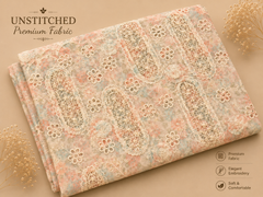 Premium Chikankari Lawn Shirt Fabric (Pink)